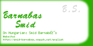 barnabas smid business card